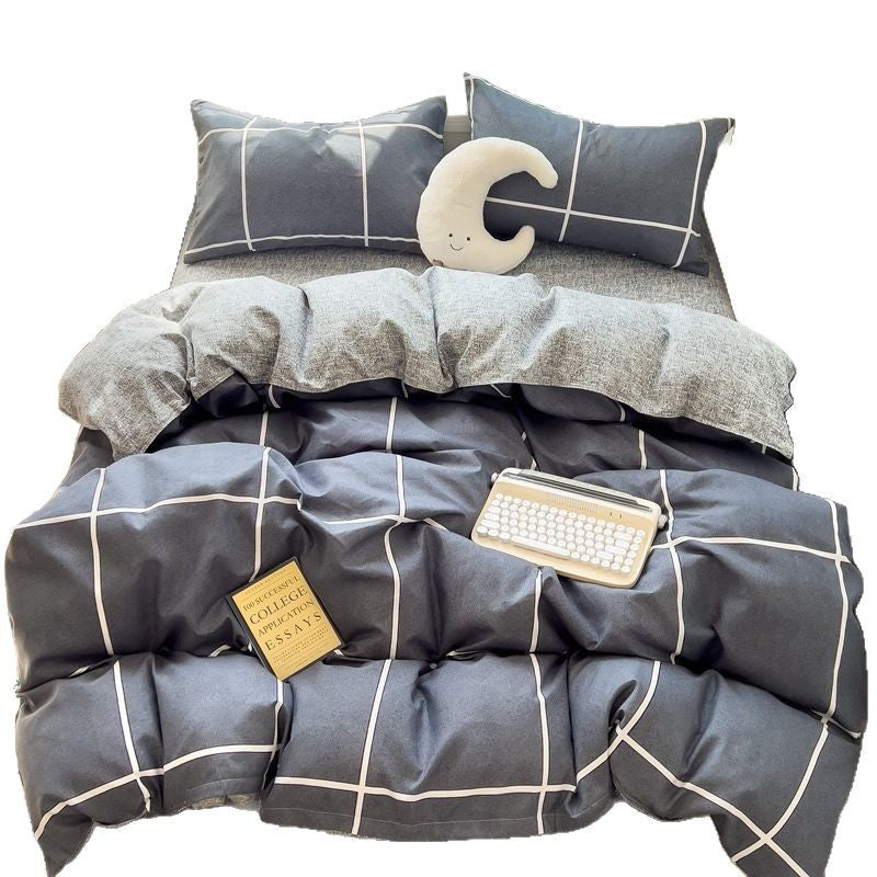 Brushed Cotton Four-Piece Bedding Set - Fresh & Simple Washed Cotton