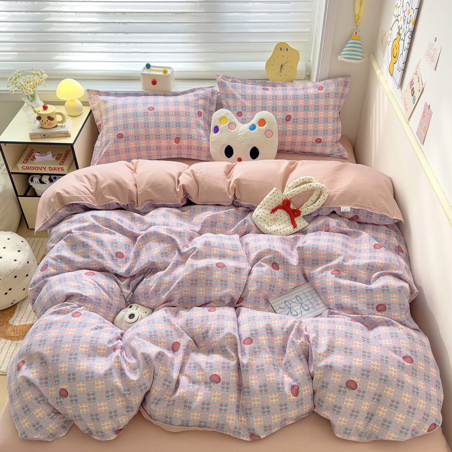 Brushed Cotton Four-Piece Bedding Set - Fresh & Simple Washed Cotton