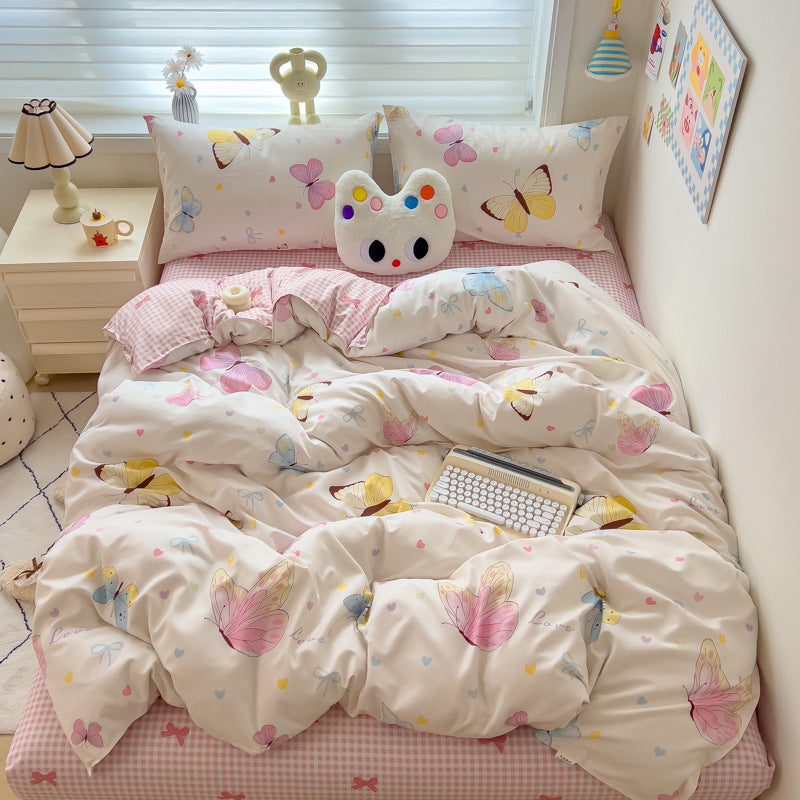 Brushed Cotton Four-Piece Bedding Set - Fresh & Simple Washed Cotton