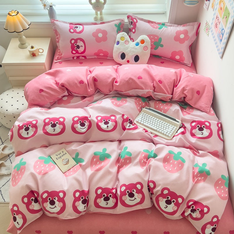 Brushed Cotton Four-Piece Bedding Set - Fresh & Simple Washed Cotton