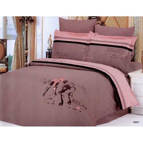 Le Vele Full - Queen - 6 Pieces Duvet Cover Bedding Set - Hockey - Elegant Bed Threads